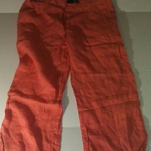 Mossimo 100% Linen Beach Pants Wide Leg Orange Med